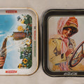 Lot 194 - Grouping Of Four Vintage Coca-Cola Tin Lithographed Advertising Serving Trays With Women And Bottle Graphics