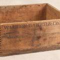Lot 197 - Antique Walter Baker & Co. Ltd. Breakfast Cocoa Finger-Jointed Wooden Shipping Crate, Dorchester, Massachusetts, With La Belle Chocolatiere Trademark And Gold Medal Paris Exposition 1900