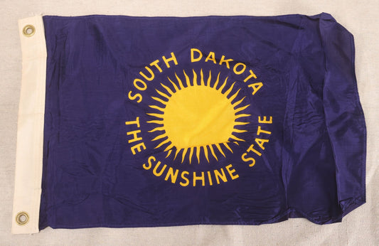 Lot 218 - Vintage State Of South Dakota "The Sunshine State" Yacht Flag With Sun Motif, 1963-1992 Pattern
