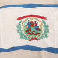 Lot 219 - Vintage State Of West Virginia Yacht Flag With State Coat Of Arms, Laurel Wreath, And "Montani Semper Liberi" Motto, 18" x 11-1/2"