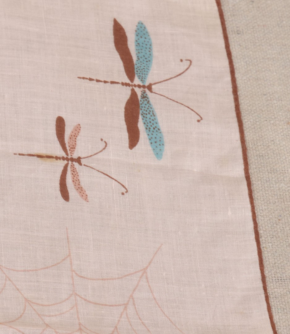 Lot 226 - Vintage Faith Austin Handkerchief With Dragonflies And Spiderwebs