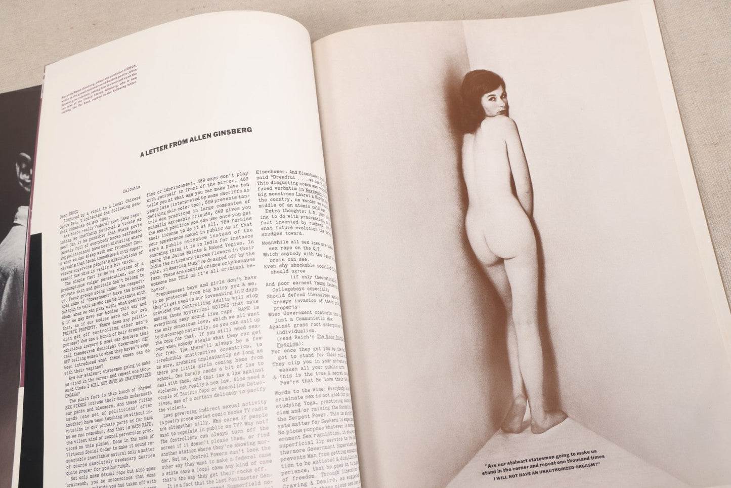 Lot 234 - Vintage "Eros" Hardcover Quarterly Magazine, Winter 1962, Volume 1, Number 4, Edited By Ralph Ginzburg, Genesis Passages And Dürer Woodcut Cover