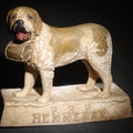 Lot 022 - Vintage Hennessy Cognac Brandy Figural St. Bernard Dog Bar Back Advertising Display, Schieffelin & Co., New York, New York, 1953, 10-1/2" H