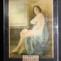 Lot 023 - Antique 1926 F. Molinaro Ladies' And Gentlemen's Tailor Advertising Pin-Up Calendar, Danbury, Connecticut, In Modern Plastic Box Frame, 18-3/8" x 24-3/8"