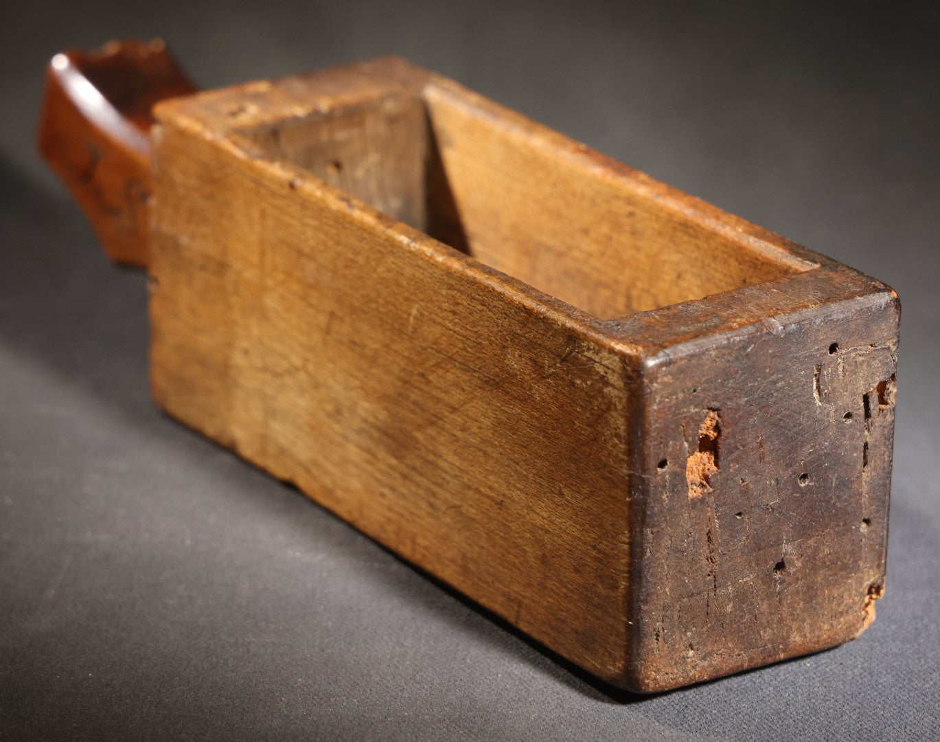 Lot 027 - Antique Primitive Wooden Butter Mold Dated 1806, Initialed "J.S Jr"