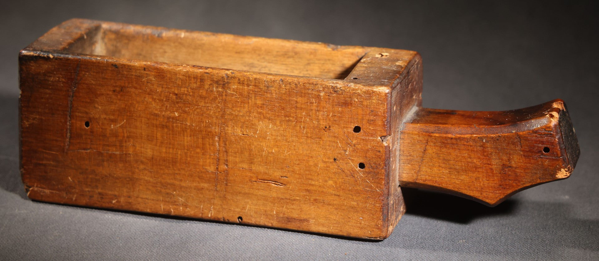 Lot 027 - Antique Primitive Wooden Butter Mold Dated 1806, Initialed "J.S Jr"