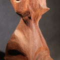Lot 040 - Vintage Abstract Carved Mahogany Wood Sculpture By Diran Dohanian (American, 1931-2019), Labeled On Base, 13" H