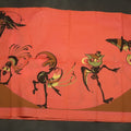Lot 046 - Antique Dennison's Halloween Crepe Paper Table Cover No. H377 With Black Cat, Witch, Owl, Moon, And J.O.L. Graphics, In Original Envelope, Dennison Manufacturing Co., Framingham, Massachusetts