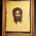 Lot 061 - Vintage Framed Print, "Jesus Christus" Veil Of Veronica After Gabriel Max, Published By The House Of Art, New York, Mickelson's Washington D.C. Label, 10-7/8" x 13-7/8"