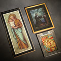 Lot 076 - Trio Of Vintage Framed Religious Prints Including Saint Rita Of Cascia, Croatian Sacred Heart Of Jesus, And Saint Joseph With Christ Child