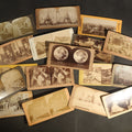 Lot 094 - Grouping Of 17 Antique Stereoview Cards Including Full Moon By Prof. H. Draper, Mrs. McKinley At The Executive Mansion, Ice Palace Montreal 1884, And La Porte Monumentale Paris 1900