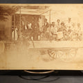 Lot 124 - Antique Cabinet Card Photograph Of Lime Kiln Club Minstrel Parade Float, White Performers In Blackface, July 4, 1887 [100% Of Proceeds To Be Donated To The Jim Crow Museum Of Racist Imagery]