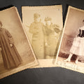 Lot 125 - Trio Of Antique Cabinet Card Costume Portraits, Portsmouth, New Hampshire, Including Cora W. Barnabee As Javotte In "Ermine" (1891), Women In Cross-Dress Costume, And "Old Woman" Costume, Photographed By Davis Bros. And L.V. Newell & Co.