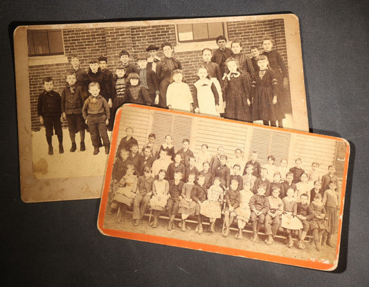 Lot 140 - Pair Of Antique Board-Mounted School Class Photographs, Including Wedgwood School, Rye Center, New Hampshire, Circa 1885-1895, Photographed By A.E. Alden, Boston, Massachusetts