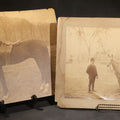 Lot 142 - Pair Of Antique Large-Format Board-Mounted Photographs Of "Hook McDonald By Rex McDonald," Saddled Horse Portrait And Man With Horse, East Rock, New Haven, Connecticut, Circa 1911-1912, 19-3/4" x 16-3/4" And 20" x 16"