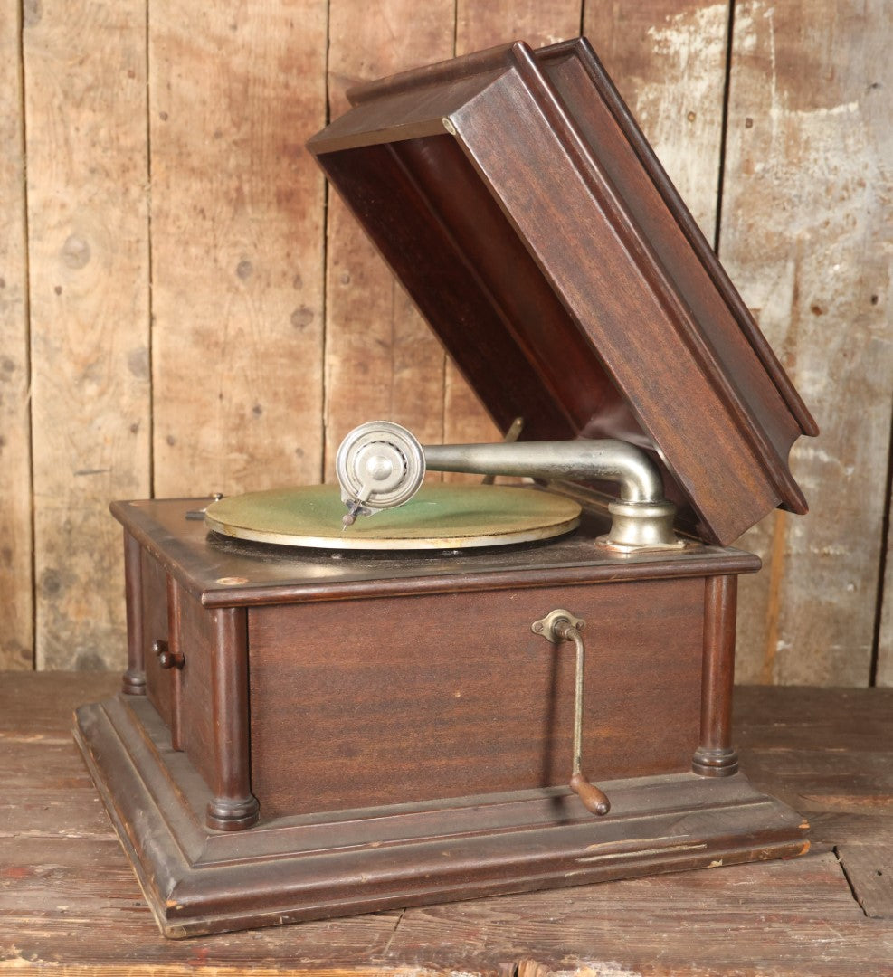 Antique Columbia Grafonola "Favorite" Model Acoustic Phonograph "Victrola" Record Player, Plays 78 R.P.M. Records, Includes Two Records And Needles, Circa 1906, Working Condition