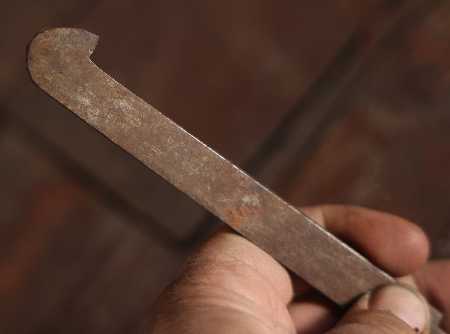 Antique Beech And Boxwood Plow Plane, Appears To Be Complete And Usable, Various Makers Marks, Brass Hardware