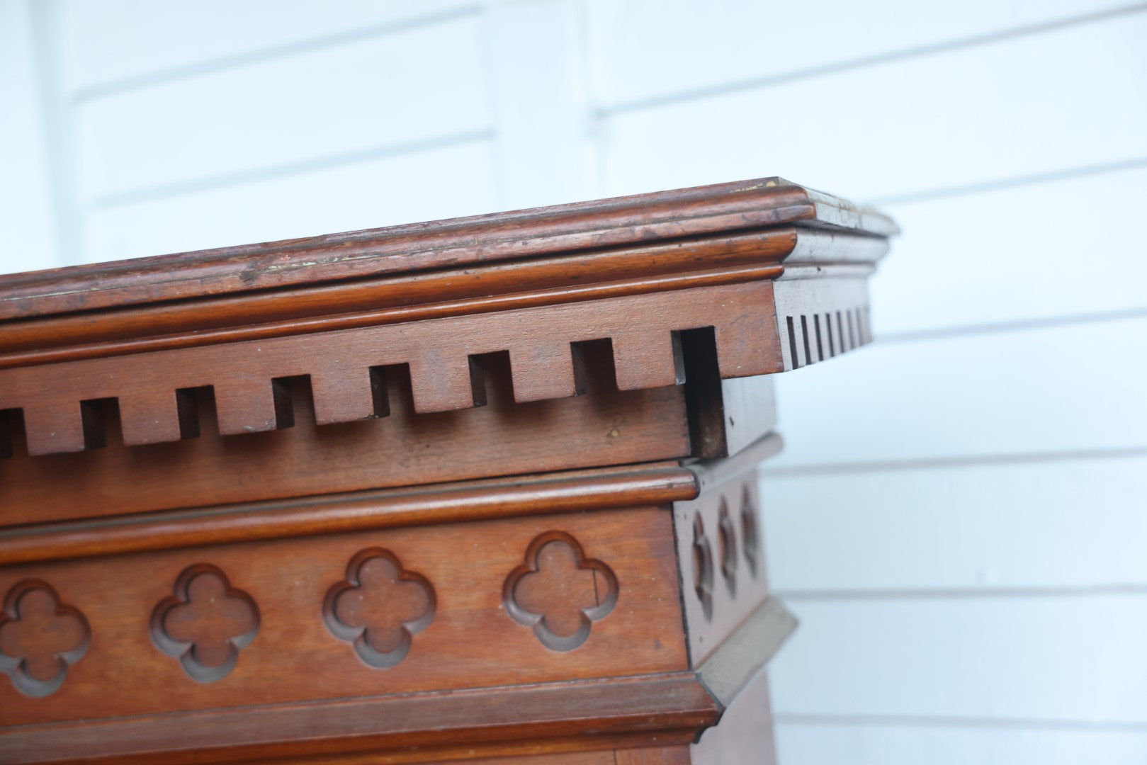 Antique Wooden Podium Pedestal Display Stand, Possibly Out Of A Church Or Lodge, See Photos