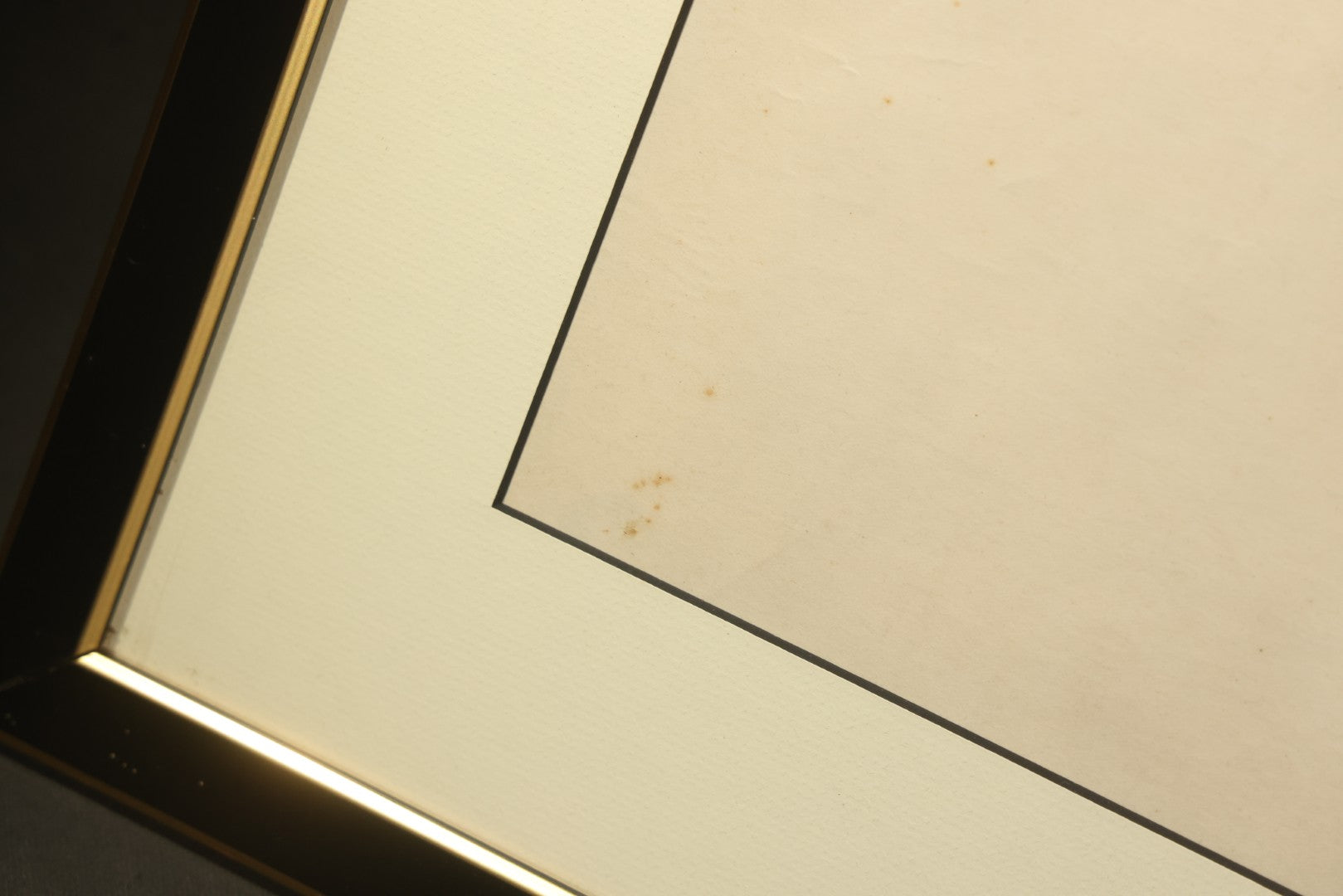 Antique Spencerian Calligraphic Pen and Ink Drawing of an Eagle with Outstretched Wings, Framed in Modern Frame