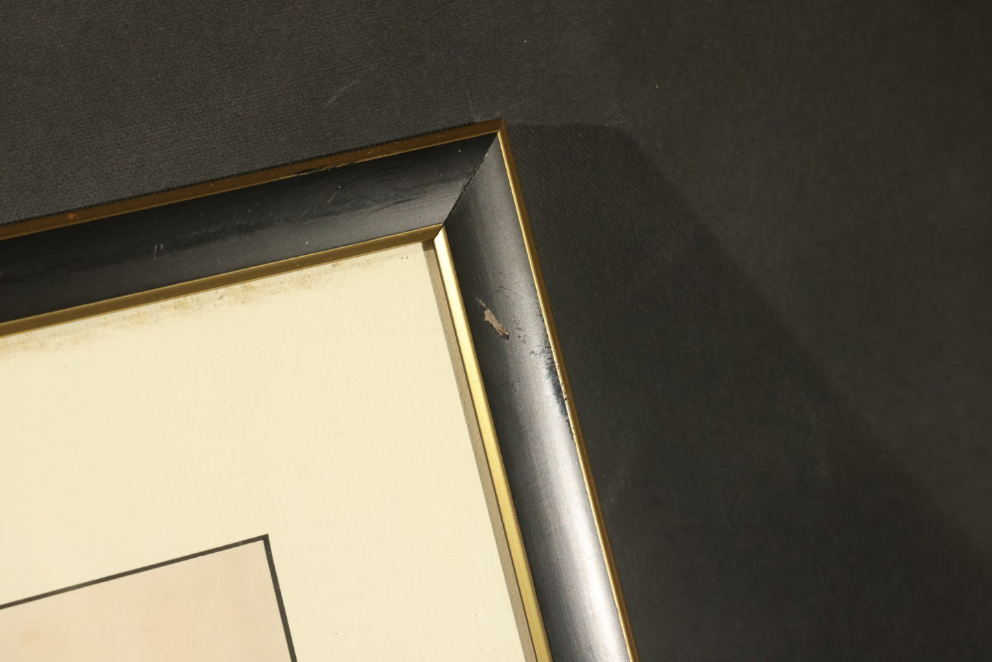 Antique Spencerian Calligraphic Pen and Ink Drawing of an Eagle with Outstretched Wings, Framed in Modern Frame