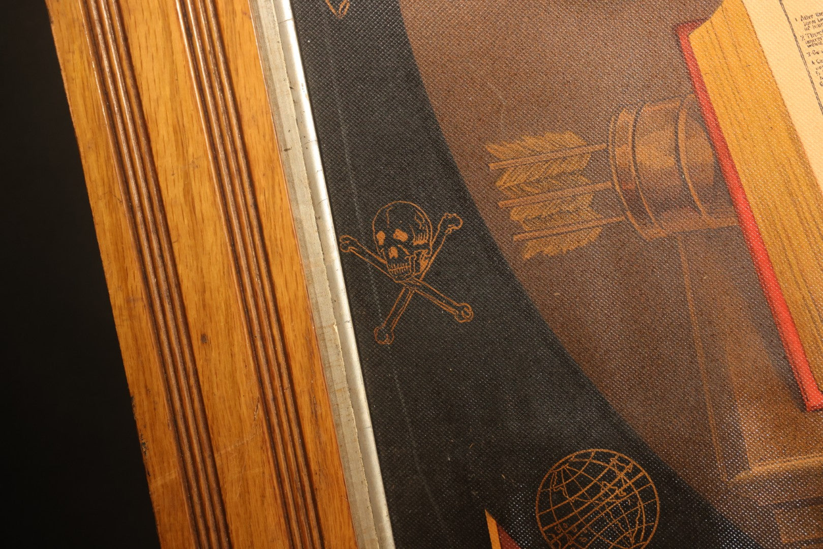 Antique I.O.O.F. Odd Fellows "Our Motto" Chromolithograph Print with All-Seeing Eye, Heart in Hand Symbols, by J.W. Dorrington, Copyright 1888, Published by Fitchburg Chromo Co., Fitchburg, Massachusetts, Framed