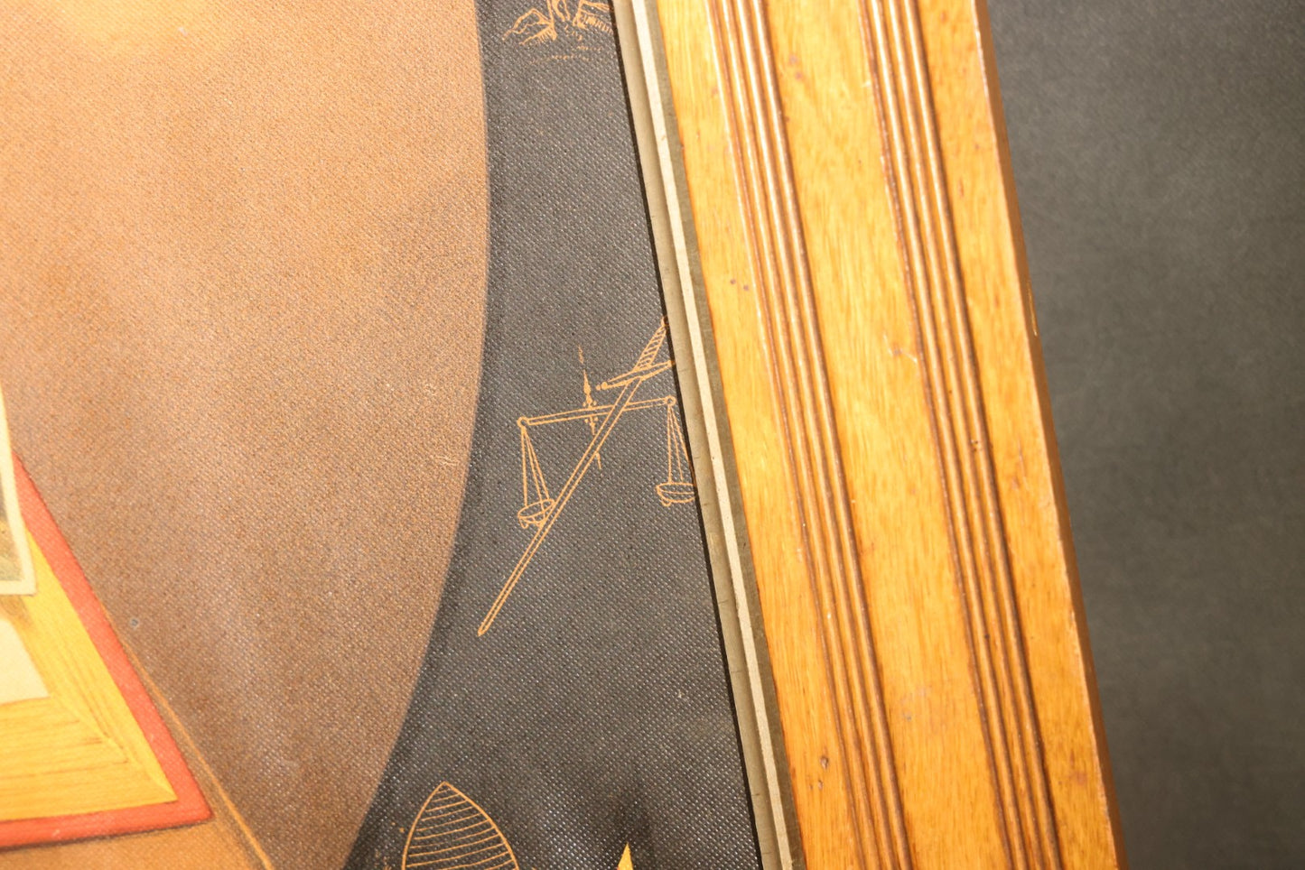 Antique I.O.O.F. Odd Fellows "Our Motto" Chromolithograph Print with All-Seeing Eye, Heart in Hand Symbols, by J.W. Dorrington, Copyright 1888, Published by Fitchburg Chromo Co., Fitchburg, Massachusetts, Framed