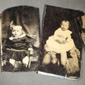 Lot 119 - Grouping of Four Antique Hidden Mother Tintype Photographs of Young Children and Infants