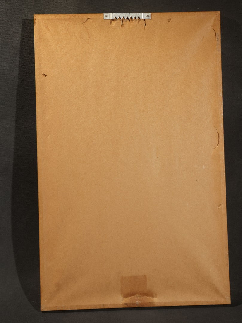 Antique Framed Watercolor Painting on Paper, Woodland Landscape with Bare Trees and Hills, Signed E. Ryan