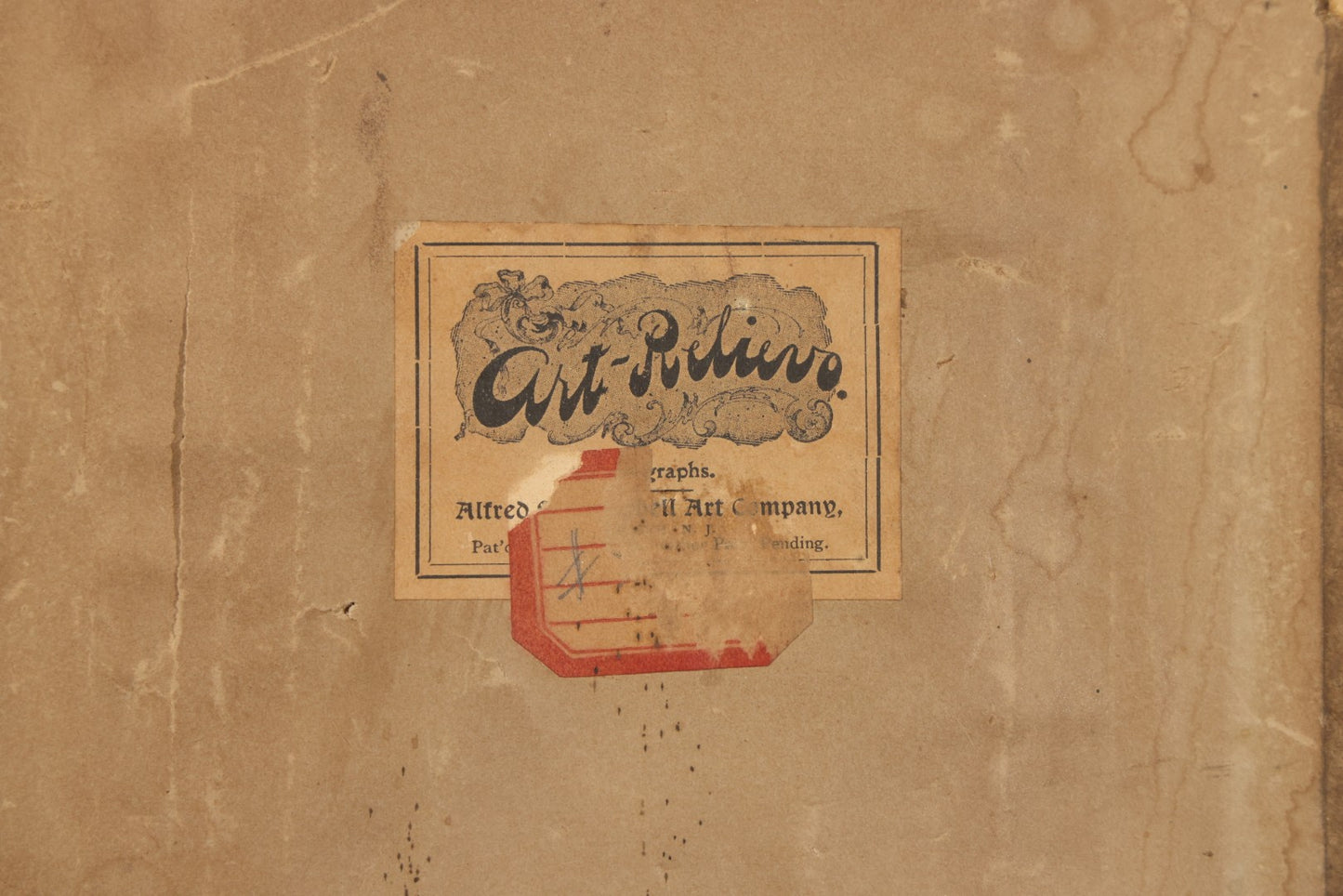 Antique "Art-Relievo" Embossed Paper Photograph, "Sweet Memories" no. 431, Classical Draped Female Figure, Alfred S. Campbell Art Company, New Jersey