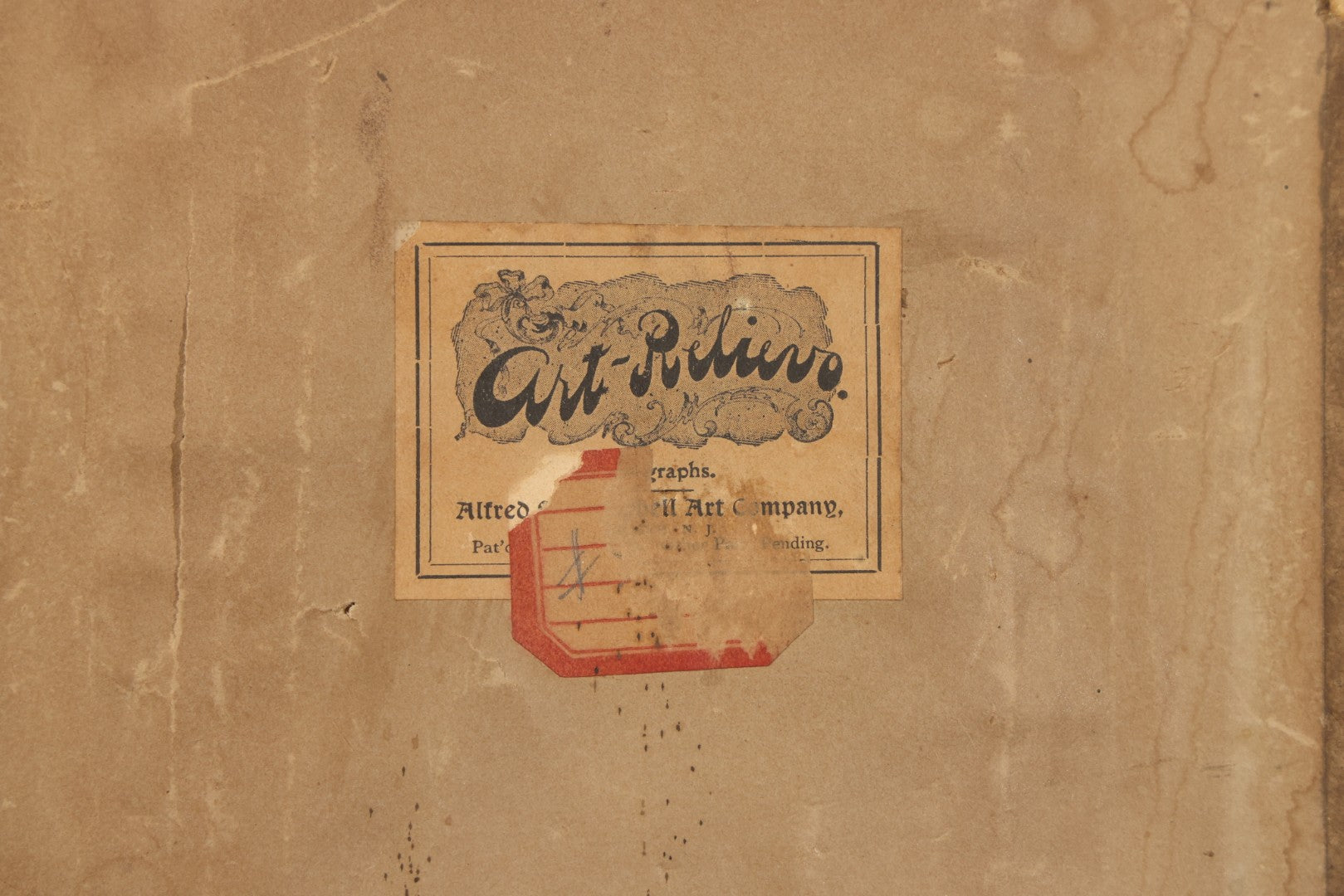 Antique "Art-Relievo" Embossed Paper Photograph, "Sweet Memories" no. 431, Classical Draped Female Figure, Alfred S. Campbell Art Company, New Jersey