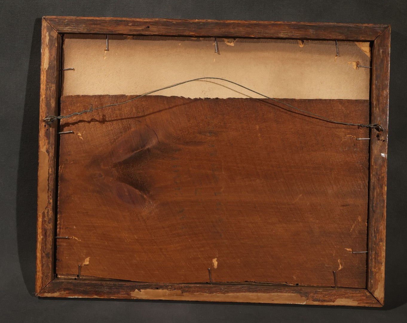 Antique Framed Print After "Her First Love Letter" by Marcus Stone (English, 1840-1921), Two Young Women Seated at a Garden Table with a Cat
