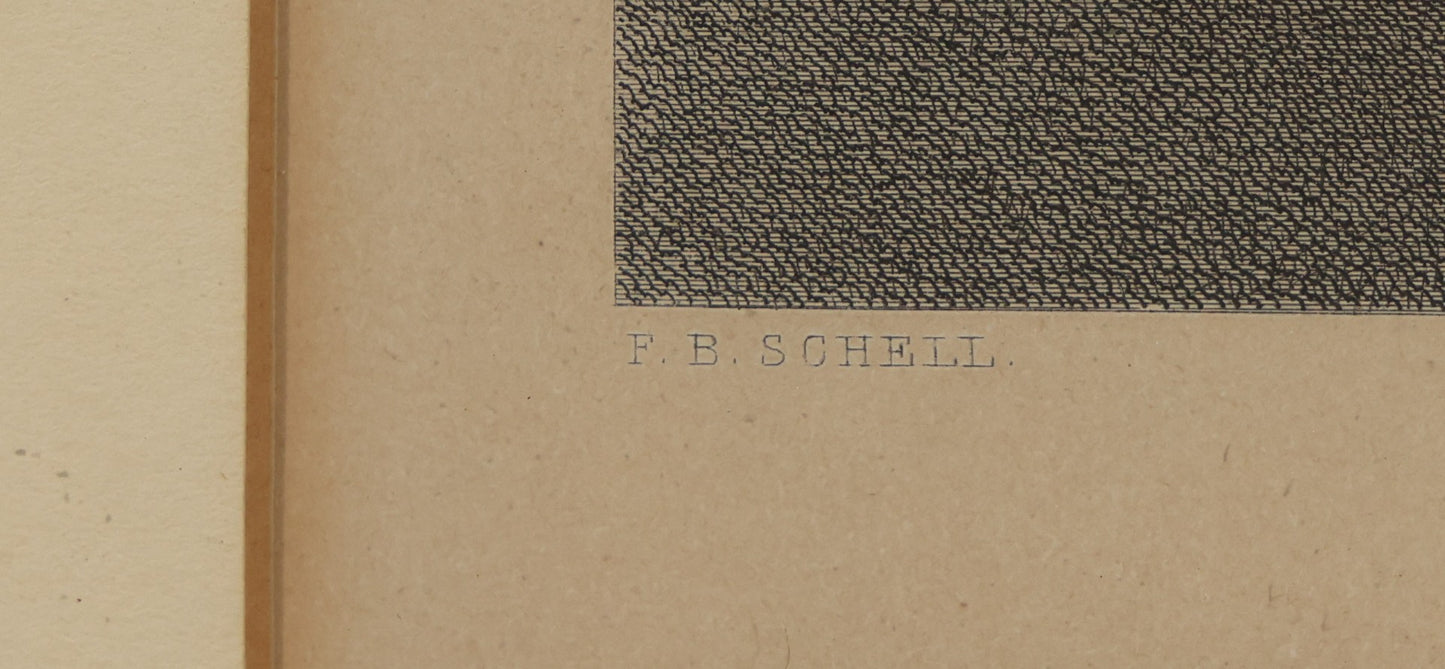 Antique Framed Engraving Print, "New York Bay from the Narrows," After F.B. Schell, Engraved by C.H. Smith