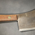 Lot 078 - Vintage Meat Cleaver Stamped "Old File Hand Made" no. 8 with Wood Handle, 15" L