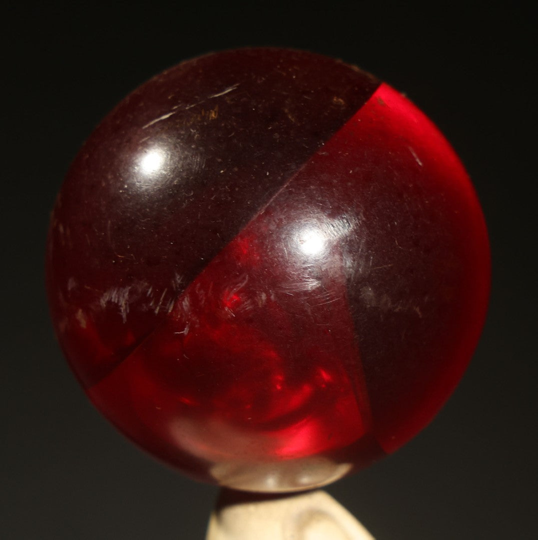 Vintage Carstairs White Seal Whiskey "the Perfectly Balanced Blend" Chalkware Advertising Figure, Seal Balancing a Translucent Red Ball