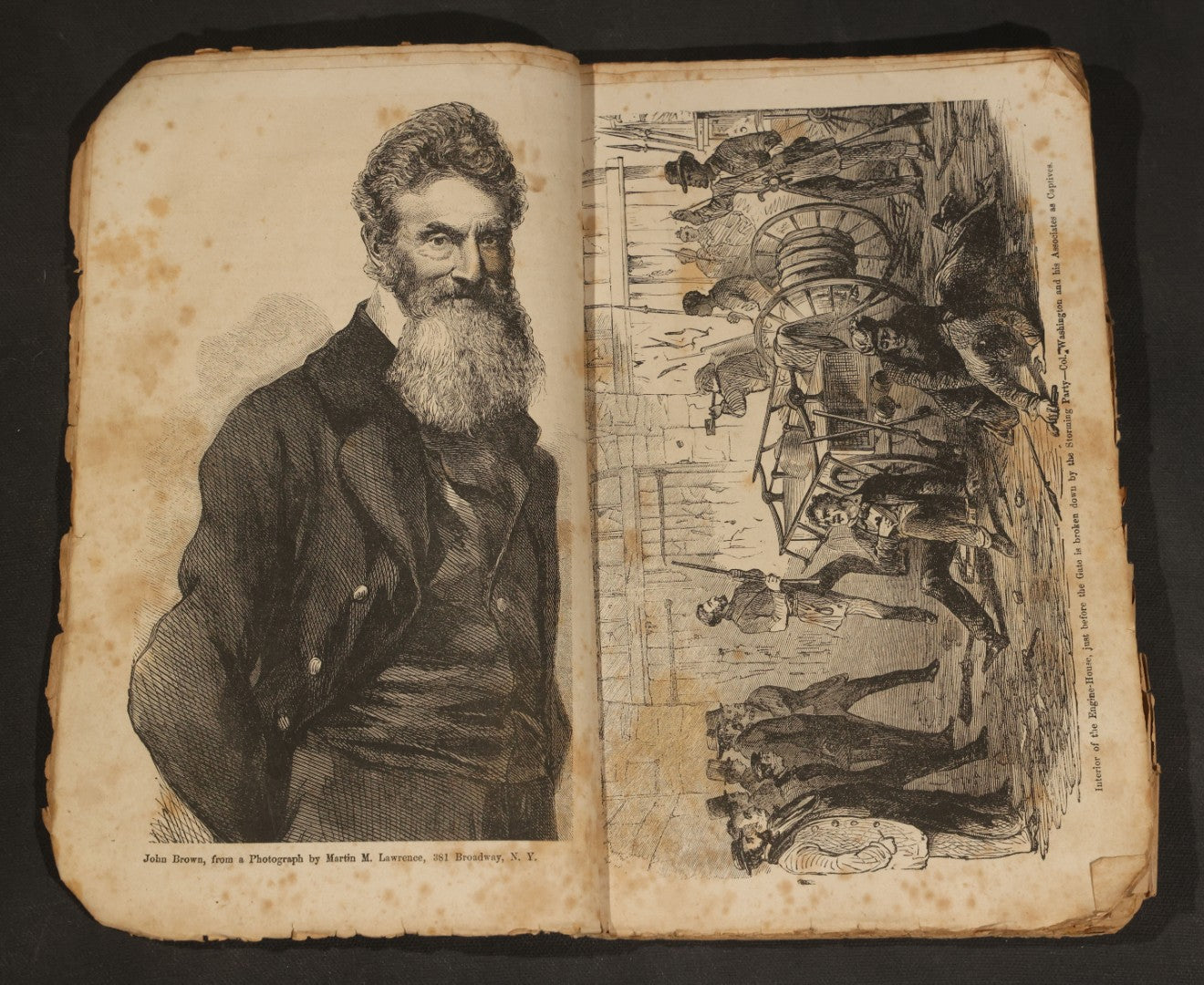 "the Life, Trial and Execution of Capt. John Brown" Antique Soft Cover Booklet, New Edition with Additions, Insurrection at Harper's Ferry, Published by Robert M. De Witt, 160 & 162 Nassau Street, New York, 1859