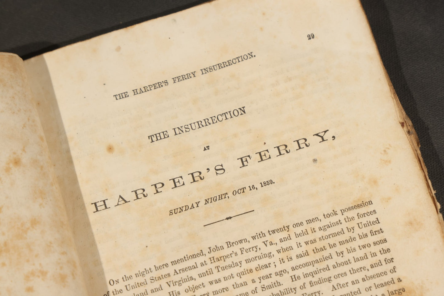 "the Life, Trial and Execution of Capt. John Brown" Antique Soft Cover Booklet, New Edition with Additions, Insurrection at Harper's Ferry, Published by Robert M. De Witt, 160 & 162 Nassau Street, New York, 1859