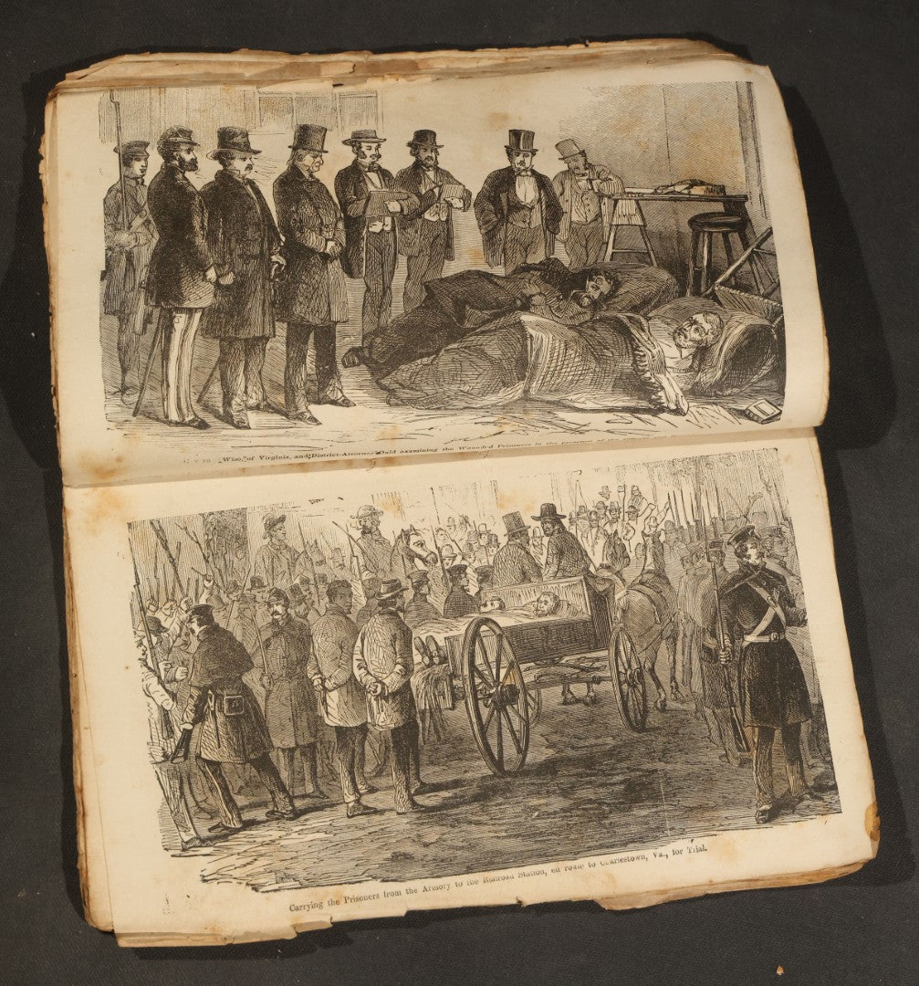 "the Life, Trial and Execution of Capt. John Brown" Antique Soft Cover Booklet, New Edition with Additions, Insurrection at Harper's Ferry, Published by Robert M. De Witt, 160 & 162 Nassau Street, New York, 1859