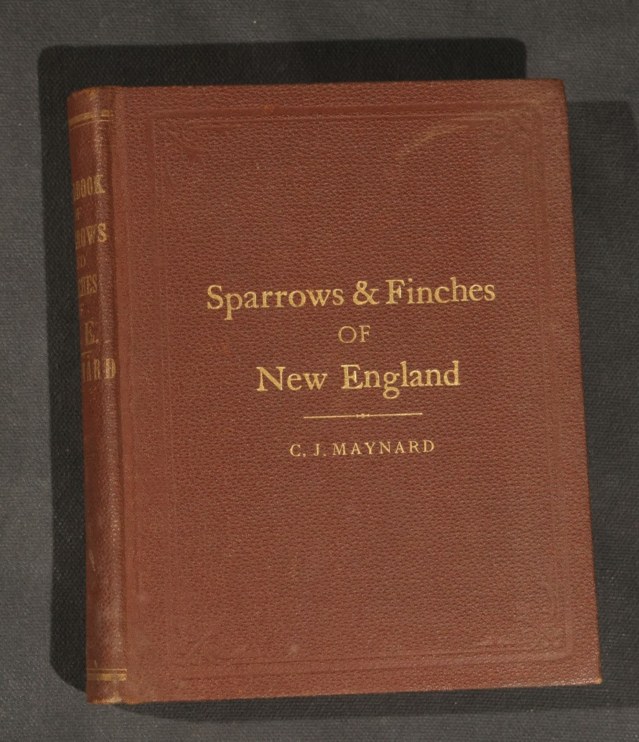 "Handbook of the Sparrows, Finches, Etc. of New England" Antique Illustrated Ornithology Book by C.J. Maynard, Published by C.J. Maynard, Newtonville, Massachusetts, 1896