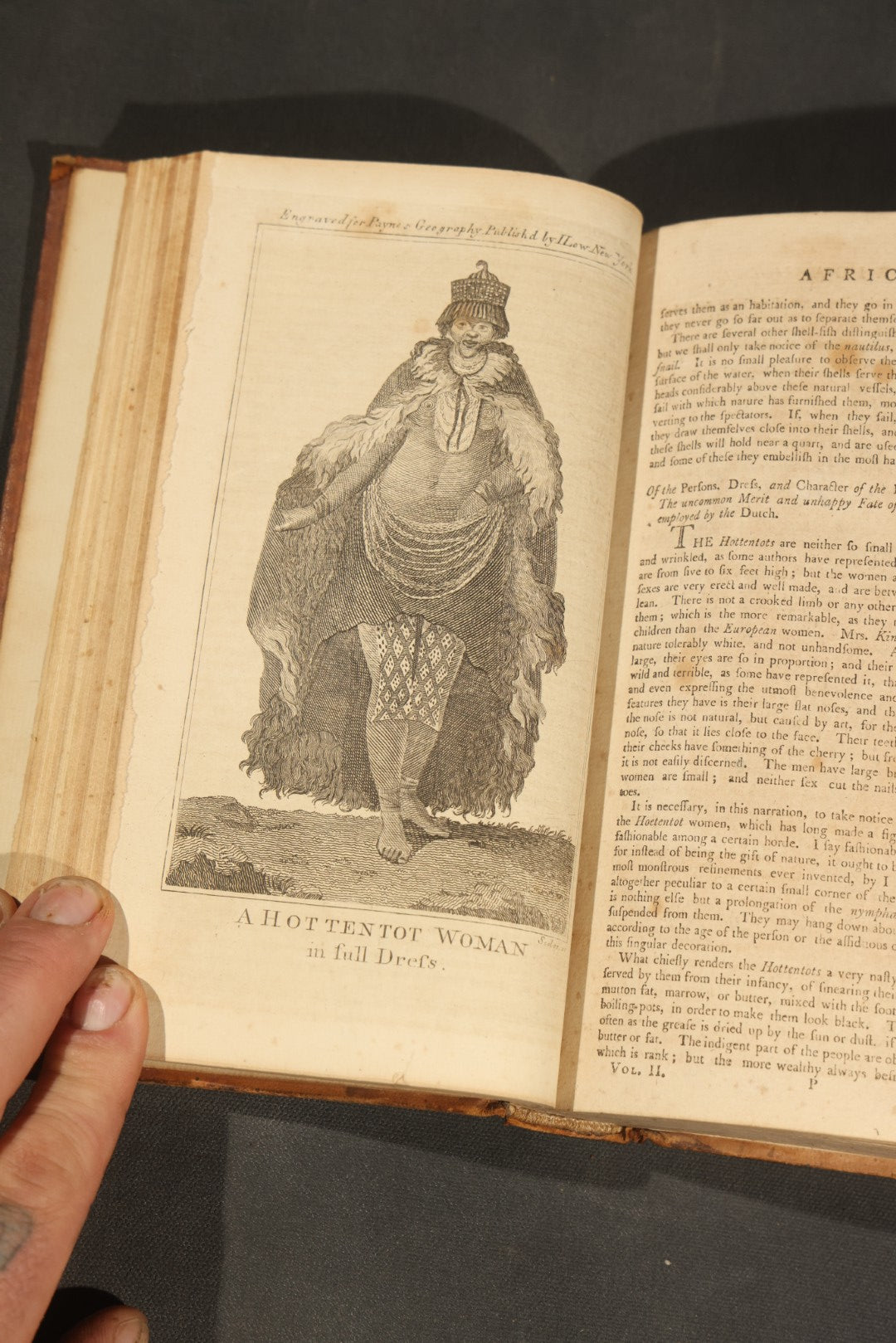 "A New and Complete System of Universal Geography" Antique Geography Book, Vol. II, "Of Africa in General," by John Payne, Illustrated with Maps and Plates, Published by John Low at the Shakespeares Head, New York, 1799