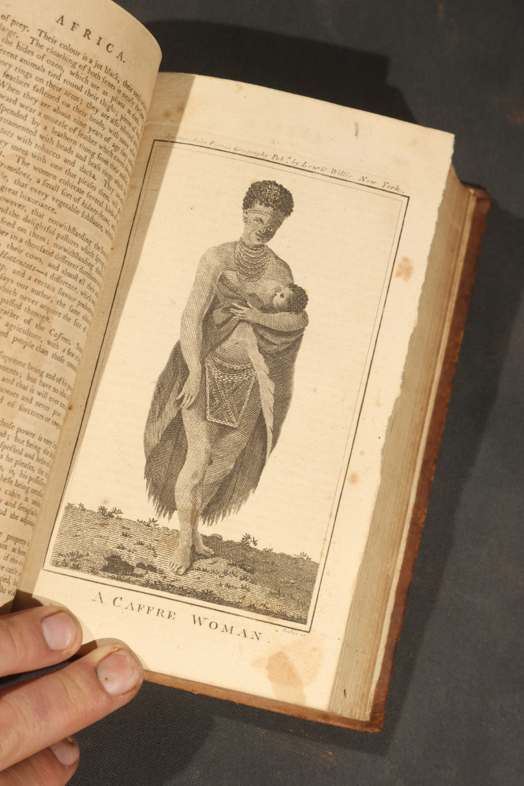 "A New and Complete System of Universal Geography" Antique Geography Book, Vol. II, "Of Africa in General," by John Payne, Illustrated with Maps and Plates, Published by John Low at the Shakespeares Head, New York, 1799