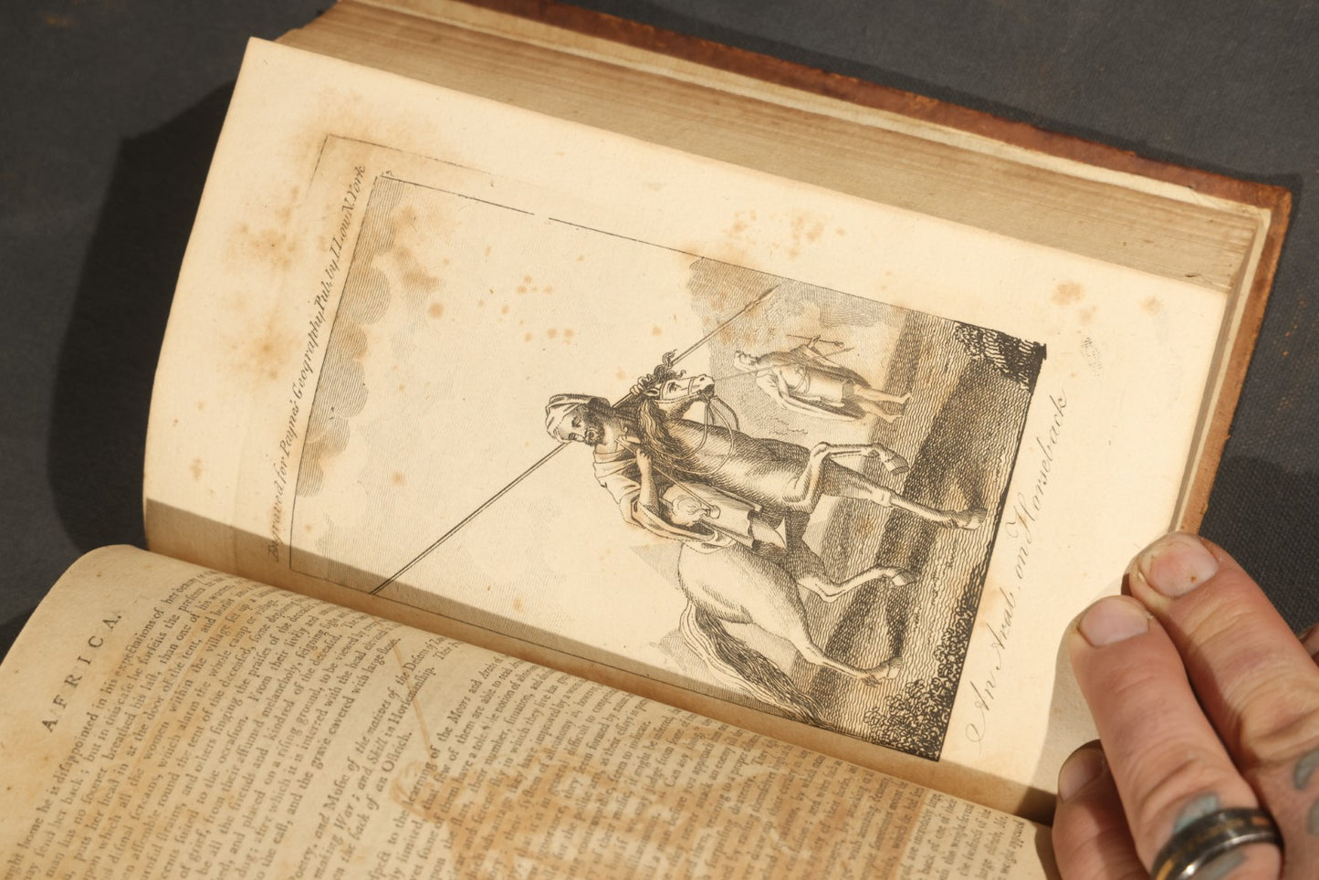 "A New and Complete System of Universal Geography" Antique Geography Book, Vol. II, "Of Africa in General," by John Payne, Illustrated with Maps and Plates, Published by John Low at the Shakespeares Head, New York, 1799