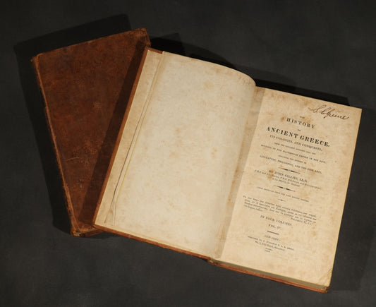 "The History of Ancient Greece, Its Colonies, and Conquests" Antique History Books, Volumes III and IV, by John Gillies, Published by R. M'dermut & D.D. Arden, no. 1 City-Hotel, Broadway, New York, 1814