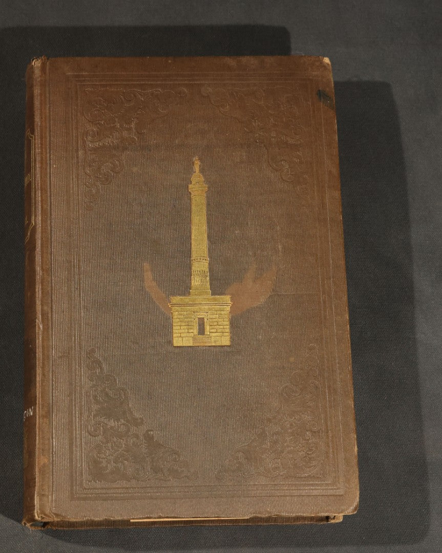 "The Life of George Washington" Antique Book by Jared Sparks, with Mount Vernon Frontispiece Engraving, Published by Ferdinand Andrews, Boston, Massachusetts, 1839