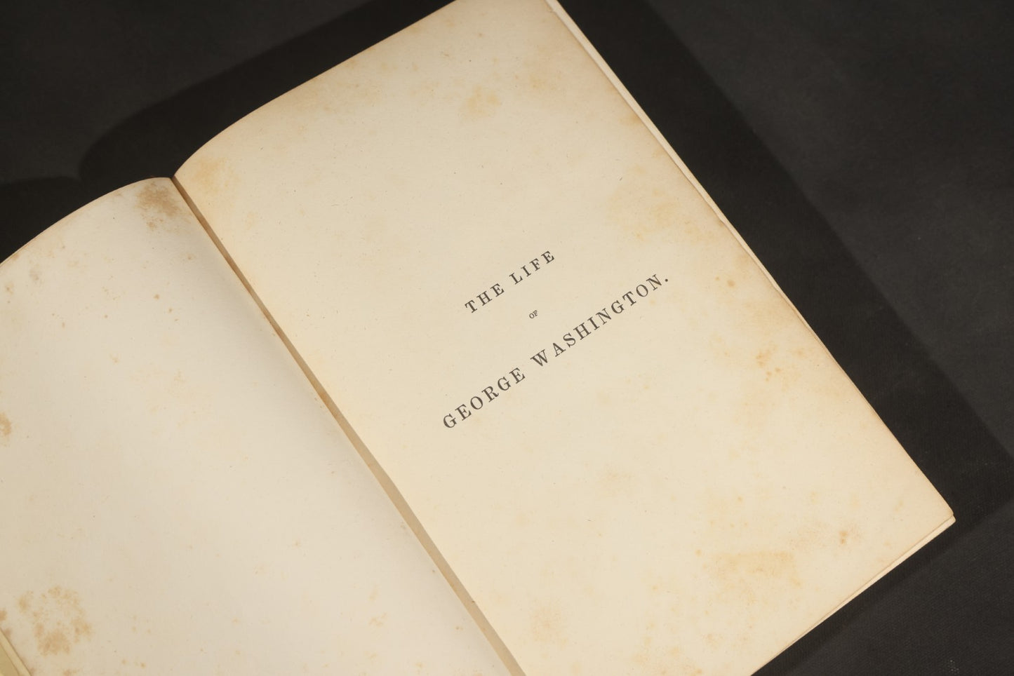 "The Life of George Washington" Antique Book by Jared Sparks, with Mount Vernon Frontispiece Engraving, Published by Ferdinand Andrews, Boston, Massachusetts, 1839