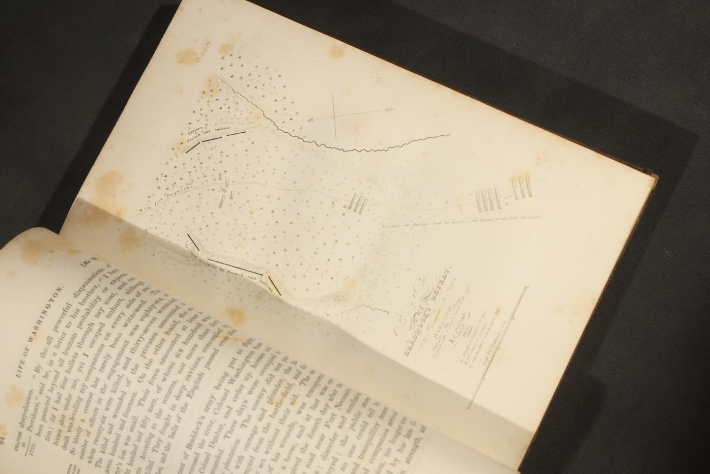 "The Life of George Washington" Antique Book by Jared Sparks, with Mount Vernon Frontispiece Engraving, Published by Ferdinand Andrews, Boston, Massachusetts, 1839