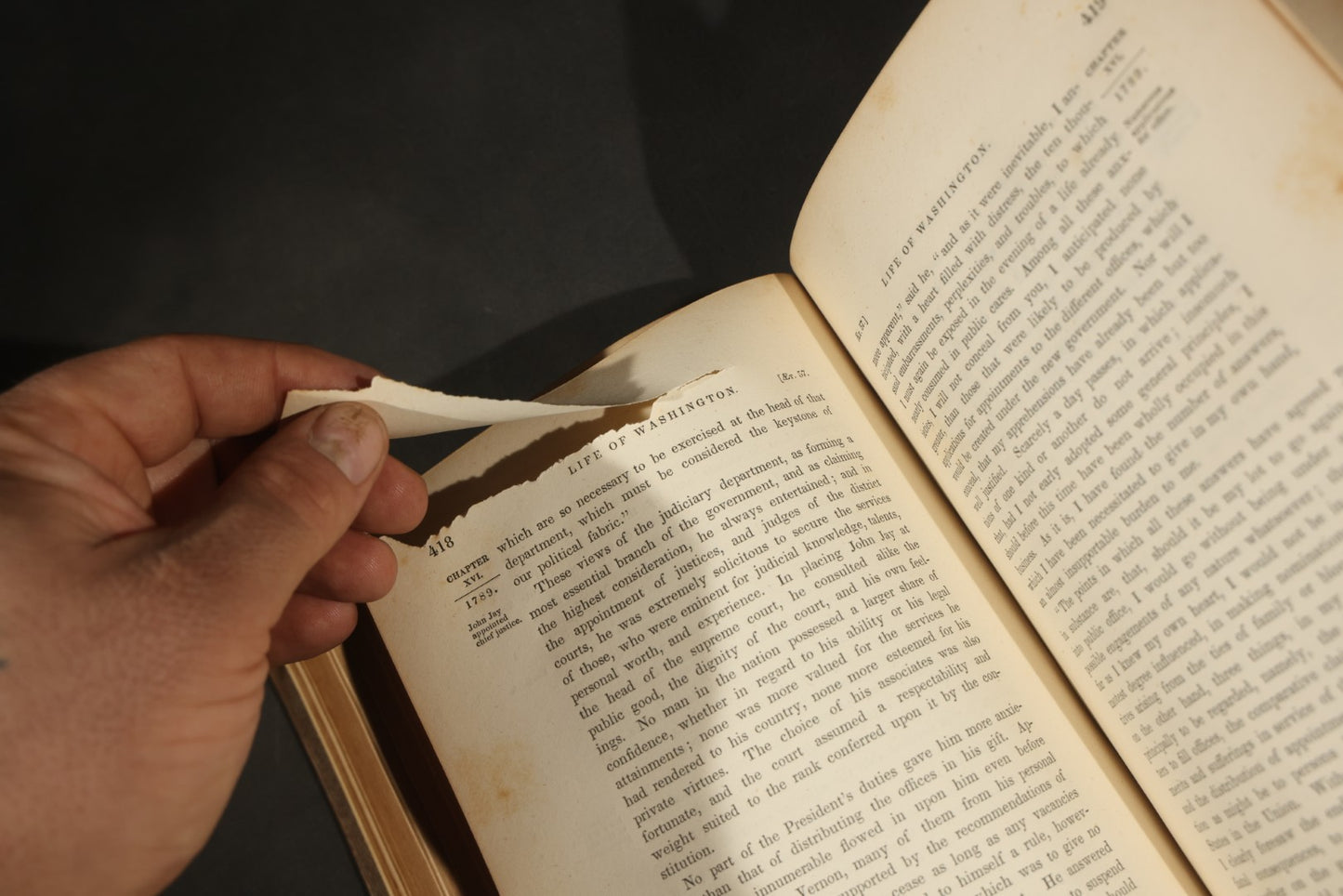 "The Life of George Washington" Antique Book by Jared Sparks, with Mount Vernon Frontispiece Engraving, Published by Ferdinand Andrews, Boston, Massachusetts, 1839