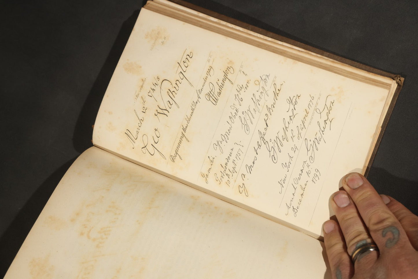 "The Life of George Washington" Antique Book by Jared Sparks, with Mount Vernon Frontispiece Engraving, Published by Ferdinand Andrews, Boston, Massachusetts, 1839