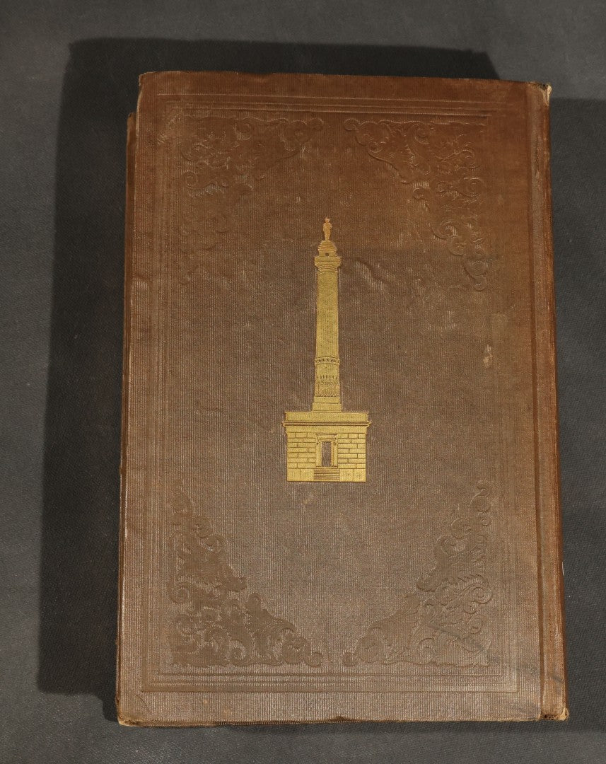 "The Life of George Washington" Antique Book by Jared Sparks, with Mount Vernon Frontispiece Engraving, Published by Ferdinand Andrews, Boston, Massachusetts, 1839