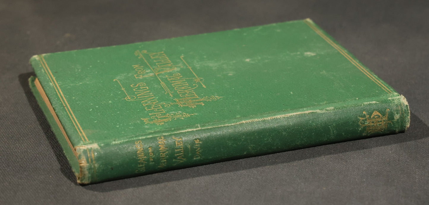 "Gleanings from Merrimac Valley" Antique New England Poetry Book by Miss Rebecca I. Davis, Published by Hoyt, Fogg & Donham, Portland, Maine, 1881