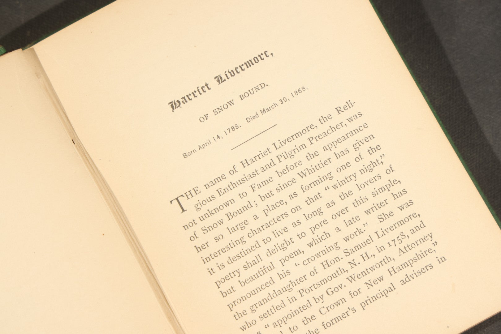 "Gleanings from Merrimac Valley" Antique New England Poetry Book by Miss Rebecca I. Davis, Published by Hoyt, Fogg & Donham, Portland, Maine, 1881